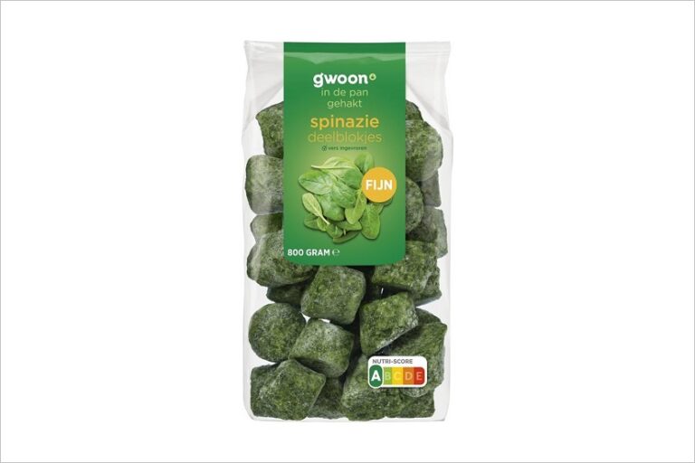Terugroepactie G'woon diepvries spinazie fijn zak 800 gram