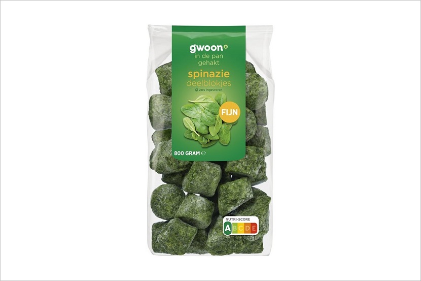 Terugroepactie G'woon diepvries spinazie fijn zak 800 gram