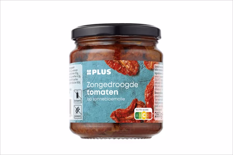 Terugroepactie PLUS Zongedroogde tomaten op zonnebloemolie (glasdeeltjes)