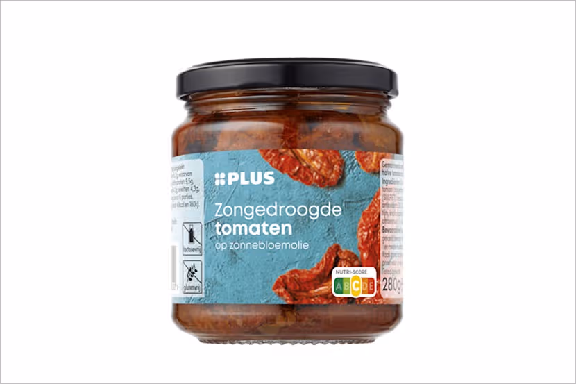 Terugroepactie PLUS Zongedroogde tomaten op zonnebloemolie (glasdeeltjes)