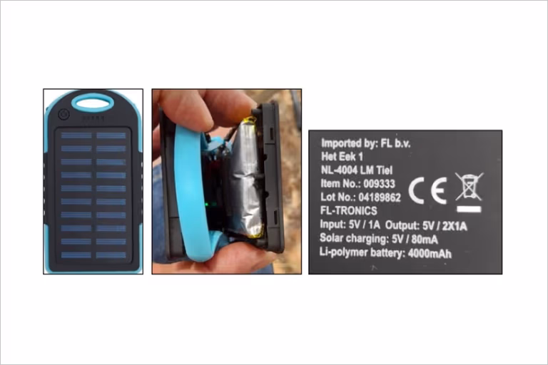 Terugroepactie Solar Power Bank Aurora blauw