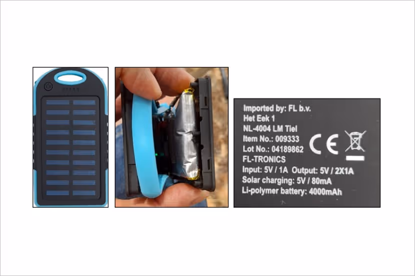 Terugroepactie Solar Power Bank Aurora blauw