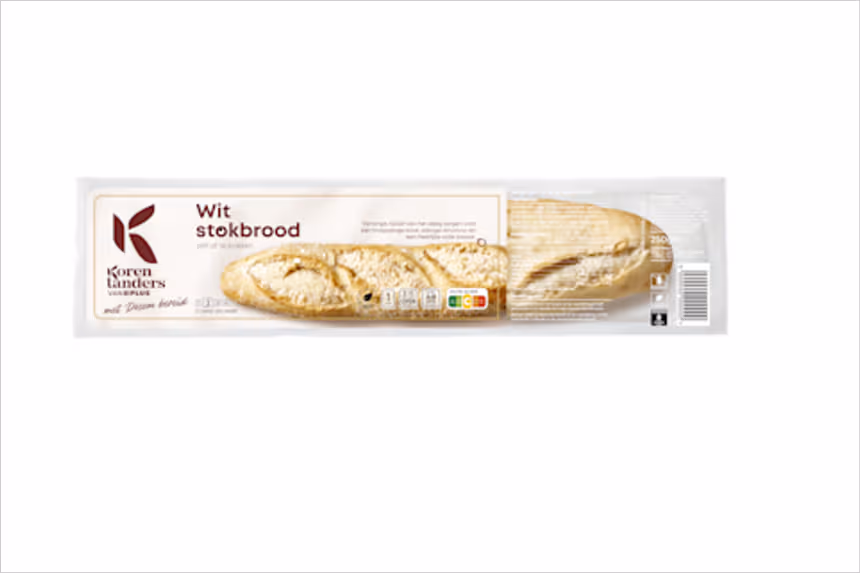 Terugroepactie PLUS Korenlanders Wit stokbrood met desem bereid (rogge-allergie)