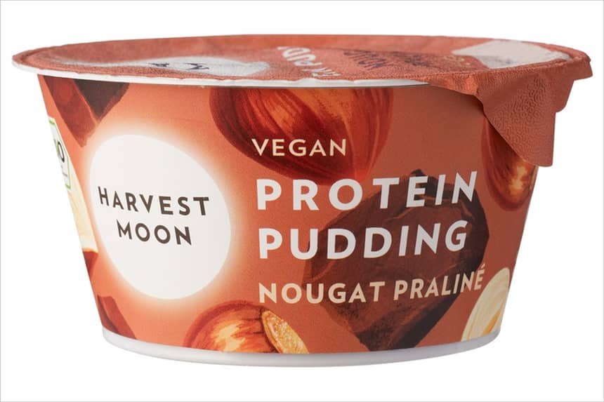 Terugroepactie Vegan Protein Pudding Nougat Praline van Harvest Moon (soja- en hazelnoot-allergie)