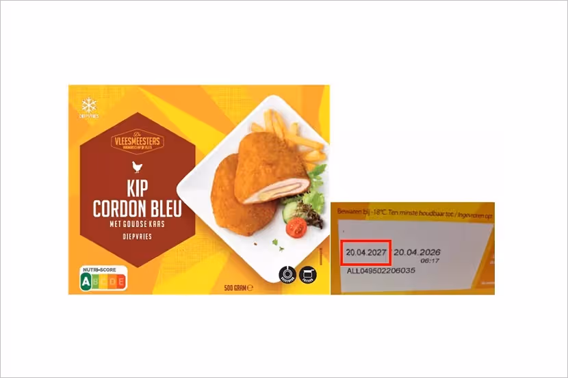 Veiligheidswaarschuwing Kip cordon bleu (diepvries)