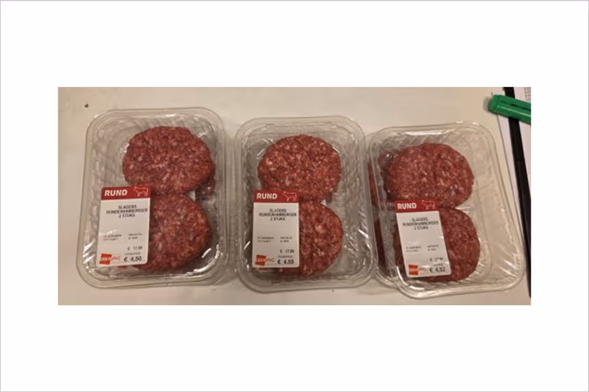 Veiligheidswaarschuwing Slagers runderhamburger 2 stuks van DekaMarkt