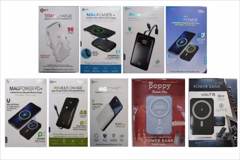 Veiligheidswaarschuwing verschillende powerbanks van TK Maxx