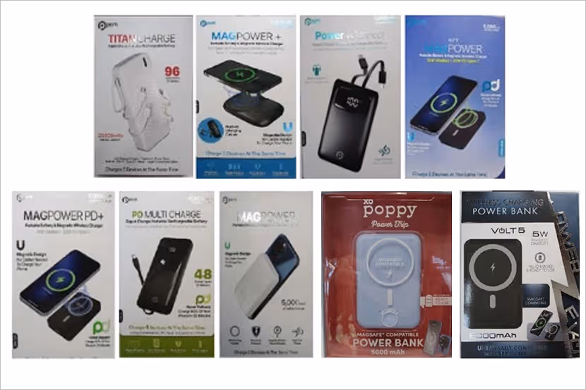 Veiligheidswaarschuwing verschillende powerbanks van TK Maxx