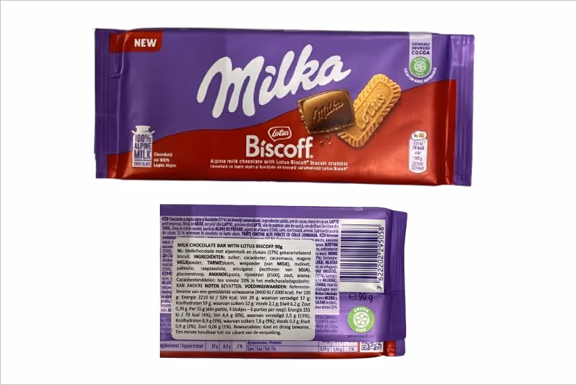 Terugroepactie Milka Biscoff 90 gram (allergenen)