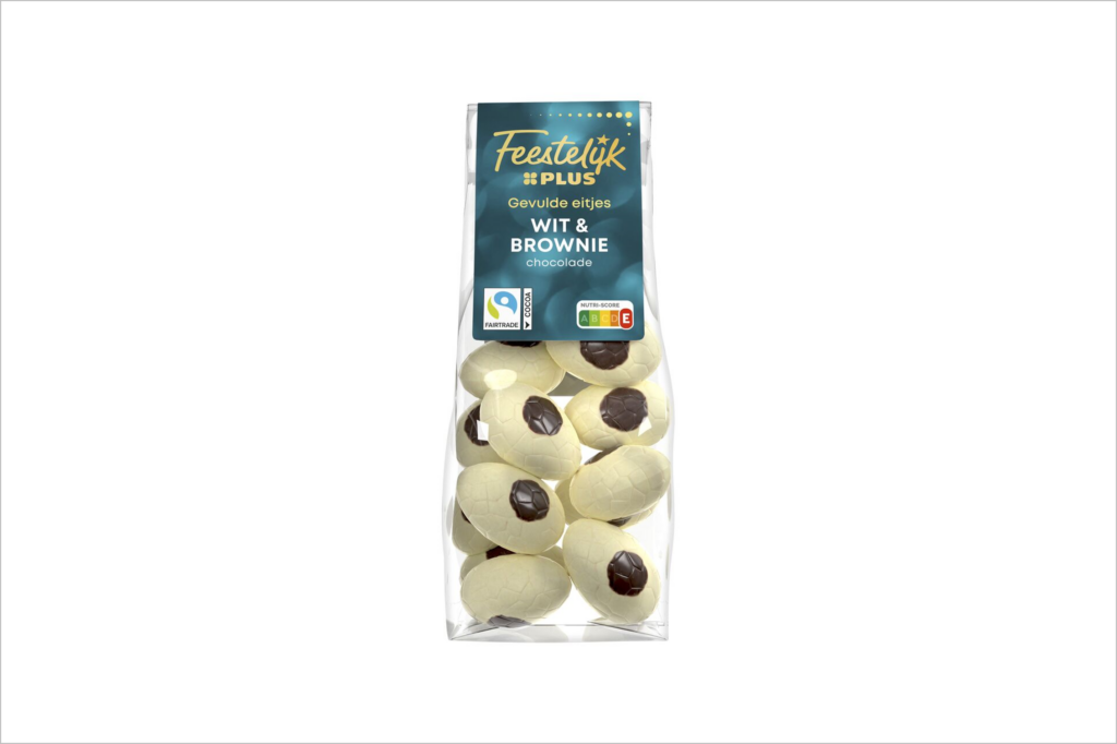 Terugroepactie Feestelijk PLUS Eitjes wit & brownie (glutenvrij-claim onjuist)