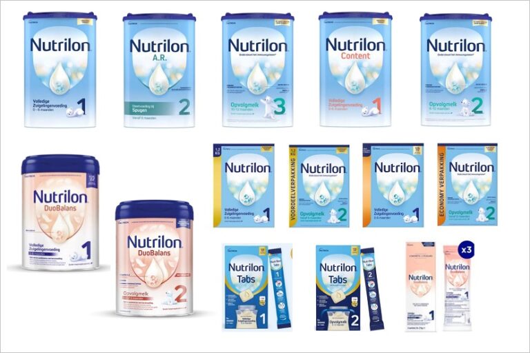 Terugroepactie verschillende Nutrilon producten van Danone