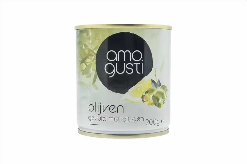Terugroepactie Amogusti olijven gevuld met citroen 200 gram (allergenen)