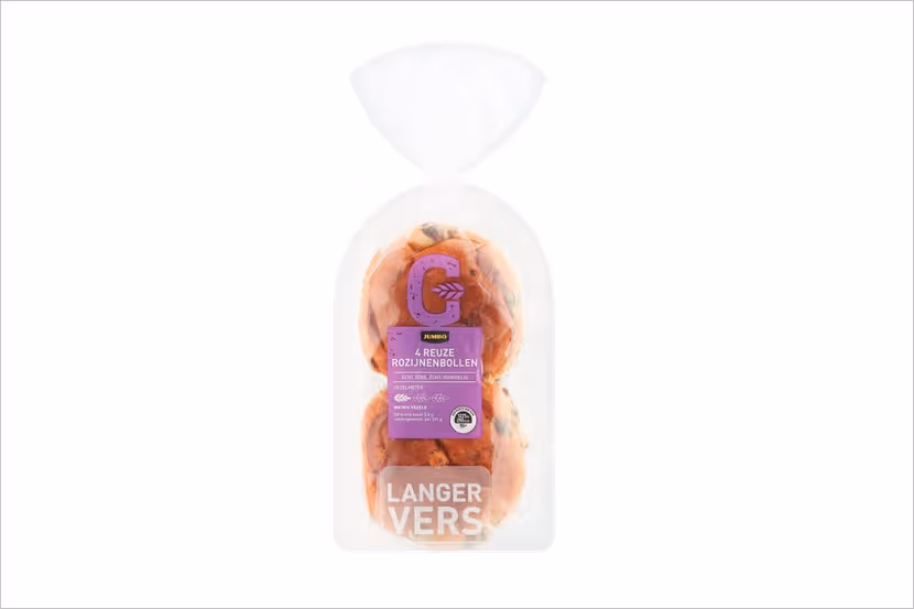 Terugroepactie Reuze rozijnenbollen 4 stuks van Jumbo (melkallergie)