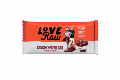 Terugroepactie LoveRaw Cream Wafer Bar Vegan Milk Chocolate (melkallergie)