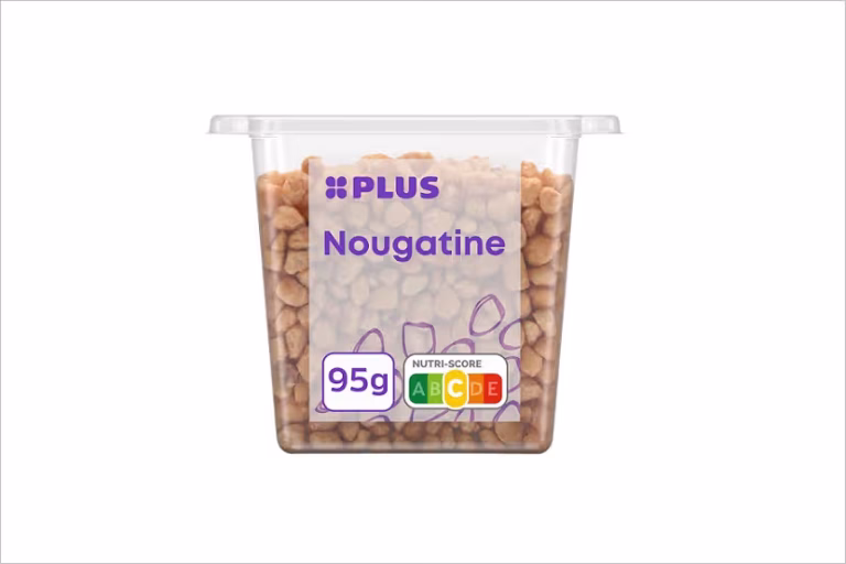 Terugroepactie PLUS Nougatine 95 gram (hazelnoot-, pinda-, gluten- en lactose-allergie)