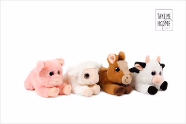 Terugroepactie Take Me Home pluche boerderijdieren