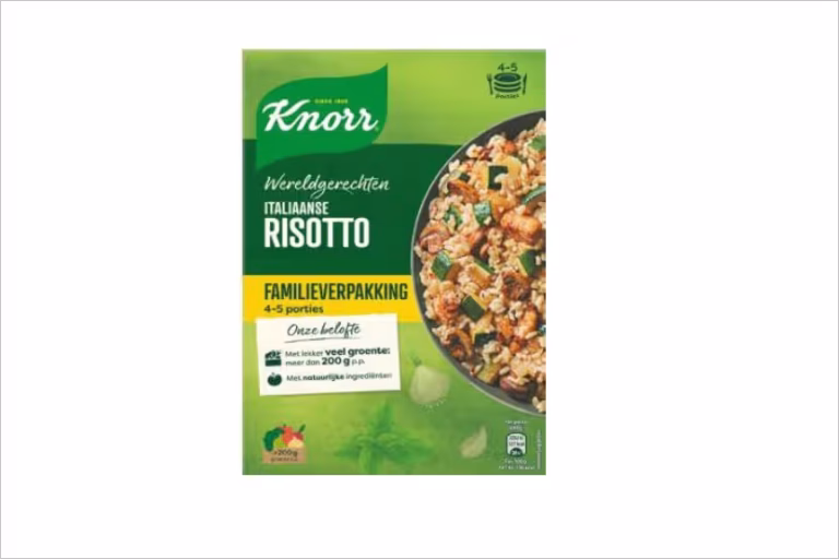 Terugroepactie Knorr Wereldgerechten Italiaanse risotto familieverpakking (allergenen)
